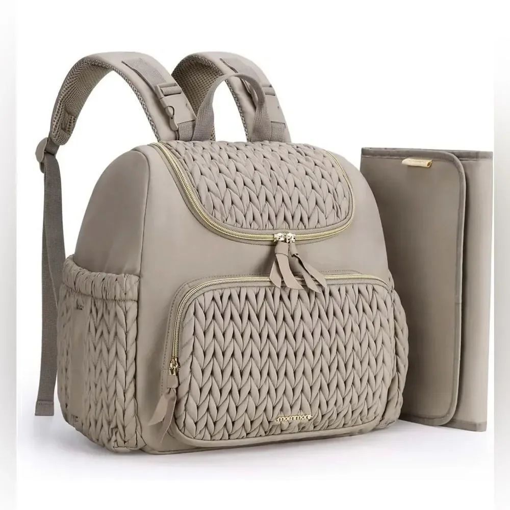 Mommore Diaper Bag Small Diaper Backpack Stylish Newborn Baby Mini Maternity Bag - Picture 4 of 16